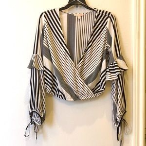 Gianni Bini Striped Crop Top